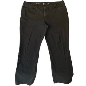 St. John's Bay Women Khaki Pants size 22W Black Straight Leg Mid Rise